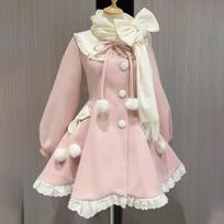 Kawaii Lolita nėrinių mozaika saldi suknelė paltas moterims Y2k estetinės suknelės vakarėliui Vestidos S rožinė