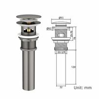 Push-Button Control Basin Drain Plug Bathroom Replacement Accessories  Preventing Clogging