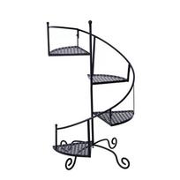 Iron Multi-Tier Floor Plant Stand, Garden Flower Pot Holder Shelf for Balcony Patio, Multi-Grid Rustic Display Rack, Heavy Duty juoda