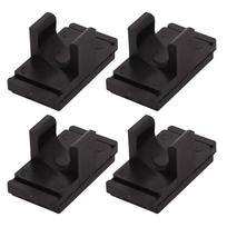 4pcs Camping Travel Cart Buckle For Camping Folding Table Egg Roll Table Trolley Desktop Buckle Plastic Slide Clamp Repair Tools China Mainland black