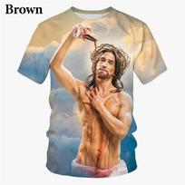 Jesus Funny Prank T-shirt For Men's Clothing Personality Trend Oversized Ugshirts Hip Hop Street Fashion Tee Top 2025 New XXS