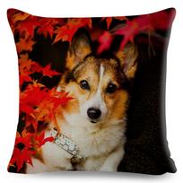 Cute Welsh Corgi Pembroke Dog Printed Pillowcase Decor Pet Animal Cushion Cover for Sofa Home Car cm Polyester Pillow Case 40x40cm