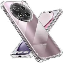 Coque pour Honor Magic 7 Lite, Silicone Antichoc Anti-Rayures Transparent Slim Coins Renforcés