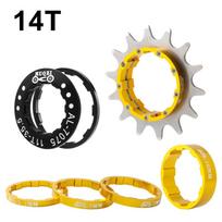 Aluminum Alloy+Stainless Steel Single Speed Conversion Kit 12T 13T 14T Black Red Gold Silver MTB Freewheel Bike Sprocket gray