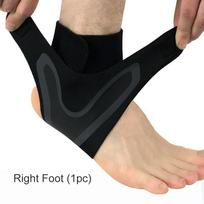 WRELS Sports Ankle Brace Support Adjustable Compression Sleeve Elastic Foot Breathable Anti-Sprain Support Heel Protective Strap L