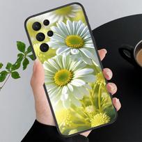 Gėlių ramunėlių telefono dėklas Samsung S24 S23 S22 S21 S20 Ultra S20 S22 S21 S23 S20 FE S24 Plus S22Ultra 5G