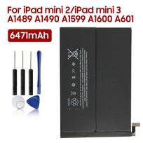 Rechargeable Lithium Battery For iPad mini 2 iPad mini2 iPad mini 3 A1489 A1490 A1599 A1600 A601 Tablet Battery 6471mAh