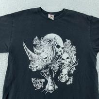 Vtg Ecko Unltd. T-Shirt Mens Small Black Rhino Skull Art Streetwear Hip Hop Tee S