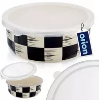 Emalizuotas dubuo su dangčiu „ŠACHMATŲ LENTĖ“ 17 cm, 1 l