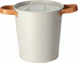„Home Styling Collection“ ledo kibiras, uždaromas, su odinėmis rankenėlėmis, Ø 19,5