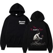 Bruno Mars The Romantic Tour 2026 Print Hoodie Man Woman Fashion Sweatshirts Autumn and Winter Loose Hoodie 4XL