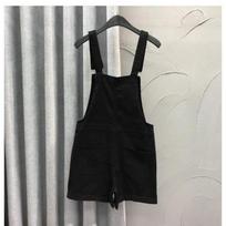 Denim Rompers Women Summer Baggy  Wide Leg  Students Stylish Korean Style  Sweet Playsuit S juoda