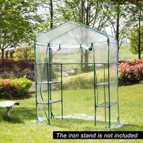 Garden Greenhouse PVC Cover Plants Keep WarmSunroom For Flowers Roll-up Windows (Without Iron Frame) 143*143*195cm/143*73*195cm 143x73x195cm