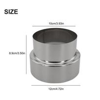 Nerūdijančio plieno kamino reduktorius 120 mm iki 100 mm su karščiui atspariu ir sustiprintu siūlu, nepralaidžiam vėdinimui China Mainland gray