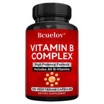 Premium Daily B Vitamins Supplement, Active Formula for Energy Support, 120 Count 120PCS