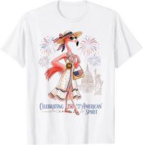 Patriotic Flamingo 250 Years American Spirit TShirt S