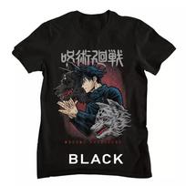 Jujutsu Kaisen Megumi Fushiguro Kon Divine DogsGift Otaku New Shirt Black S