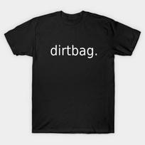 Asian Size Men Black Print T-shirt Dirtbag No-Cut Print Cotton Tshirt 4XL juoda