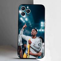 J-Jude Futbolo B-Bellinghamo telefono dėklas iPhone 17,16,15,14,13,12,11,Pro,Max,Plus,E,Air,Mini juodas smūgiams atsparus Funda dangtelis iPhoneXR