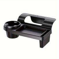 Versatile Car Organizer With Cup Holder & Phone Slot - Durable Plastic, Door-Side Storage Rack For Vehicles juoda