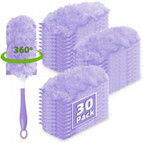 Swiffer-Compatible Double-Sided 360° Duster Head with Crevice Cleaning Handle