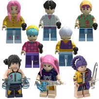 Mini Blocks Rumi Mira Zoey Action Figure Building Blocks Toy Peripherals Desk Ornament Set Plaything Christmas Present