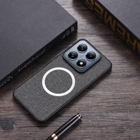 Magsafe Magnetic Plain Leather Case For Xiaomi 14T Pro 14 Ultra Xiaomi14T Mi 14 Pro  Wireless Charging Cover For Xiaomi 14 gray