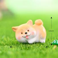 Adorable Akita Dog Miniature Resin Figurine Decorative Diy Accessories Cute Tabletop Ornament Lying