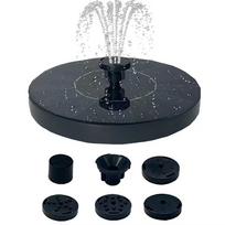 Solar Powered Floating Fountain Pump with Multiple Nozzle Heads for Garden Pond Pool Birdbath Outdoor Water Feature One Size