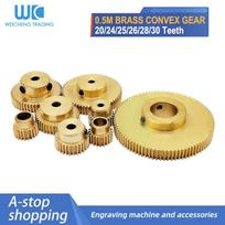 5PCS Copper Gear Brass 0.5 Mode 20/24/25/26/28/30 Tooth Hole 3/3.17/4/5/6 Precision 3D Printer Encoder Miniature Small Modulus 6mm