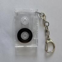 Mini Blank With Magnetic Tape Clear Storage Box Keychain Peripheral Commemorate Key Holder DIY Backpack Pendant