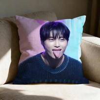 Byeon W-Woo-Seok Singer Pillow Case Pillowcase, Double-Sided Printed, Sofa Cushion, Bedroom Headboard Pillow Peach skin 18*18(CM)-1Pcs
