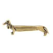 Brasses Dachshund Statue Solid Coppers Antique Animal Figurine Decoration Handcrafted Detail Ornament For Home Gift