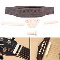 1 rinkinys akustinės gitaros tilto + kaulinio tiltelio smeigtukai / balno / veržlės balno gitaros dalys
