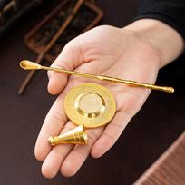 Brass Incense Cone Maker Tool Set,Backflow Incense Mold with Spoon for Incense Making & Home Aromatherapy