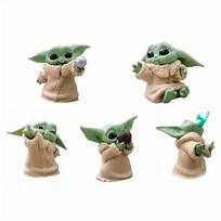5 Pcs Baby Yoda Star Wars Mini Action Figures Set Featuring Adorable Mandalorian Characters