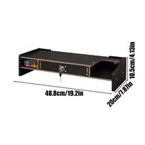 Monitor Riser Wooden Desktop Organizer Shelf Organizer Stand For Computer For Laptop Printer PC TV Screen Pen Home Dorm Hotel juoda