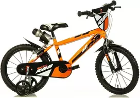 Vaikiškas dviratukas Dino Bikes, sidab/juodas/oranžinis 16"