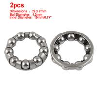 X Autohaux 2/4pcs Bicycle Bearing Replacement Middle Axle Ball Frame Bike Headset Caged Retainer For MTBRoad Bikes 2pcs