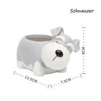 Cute Puppy Corgi Planter for Succulents Plants, Decorative Dog Flower Pot Container for Mini Bonsai Home Tabletop Decor