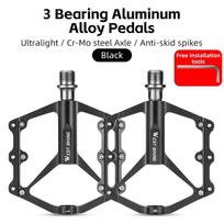 Bicycle Pedal 3 Bearing Aluminum Alloy MTB Road Cycling Pedals Aluminum Alloy Flat Pedals Bicycle Accessories juoda