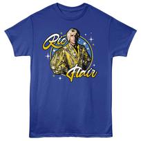 Ric Flair Gold Robe Circle Photo Sparkle Stars Wrestling Legend Men T Shirt XXL