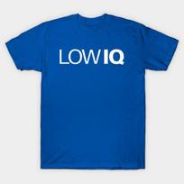 Asian Size Men Black Print T-shirt Low Iq No-Cut Print Cotton Tshirt 2XL karališkos mėlynos spalvos