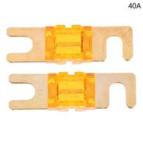 2 vnt. paauksuoti smeigtukiniai automobiliniai saugikliai Mini automobilio audio saugiklis 20A 30A 40A 50A 60A 70A 80A 100A 120A 125A 150A 175A 200A 32V Automobilinis saugiklis 40A