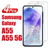 4Pcs 10D Tempered Glass For Samsung Galaxy A55 A55 5G Screen Protector Glass Film For Samsung A12 gryna