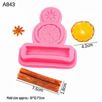 Cinnamon Star Anise & Lemon Hot Pot Base Silicone Mold - Winter & Christmas Cake Accessories rožinė