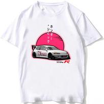 Civic EG6 JDM EK9 Print T-Shirt New Summer Men Short Sleeve Japan Classic Car Design White Casual Boy Tees Tops S