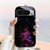 For Google Pixel 9 Pro XL Fashion Glass Case Pixel9 Hard PC Tempered Glass Phone Back Cover For Google Pixel 9a Shockproof Cases Google Pixel 9
