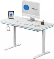 Rašomasis stalas „SENSE7 NOMO“, baltas, 120 cm x 60 cm