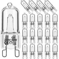 20pcs G9 Halogen Light Bulbs,40w Clear Halogen Dimmable,warm White 2800k For Chandeliers,pendants,l